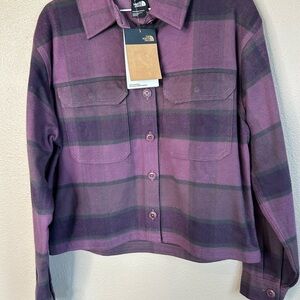 The North Face Women's Purple Checkered Button Down Shirt